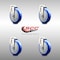 Service Caster 5 Inch 316SS Blue Polyurethane Wheel Swivel Bolt Hole Caster Set SCC-SS316BH20S514-PPUB-BLUE-4 - alternate 4